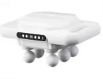 Massageador elétrico corporal branco com display digital e seis esferas de massagem rotativas.